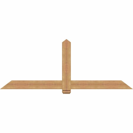 Ekena Millwork Eugene Smooth Timber Gable Bracket, Western Red Cedar, 84"W x 31"H x 1 1/2"D x 5 1/2"F, 9/12 Pitch GBW084X31X0206EUG00SWR
